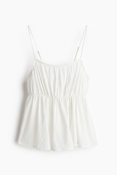 Peplum strappy top
