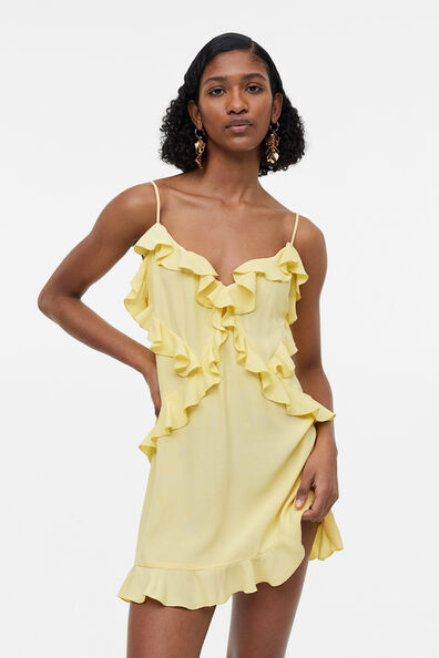Flounce-detail mini dress