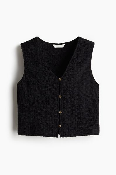 Textured jersey waistcoat
