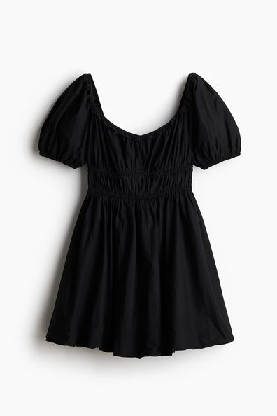 Bubble-hem cotton dress