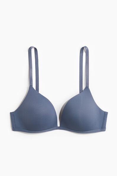 Padded non-wired microfibre bra
