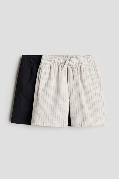 2-pack linen-blend shorts
