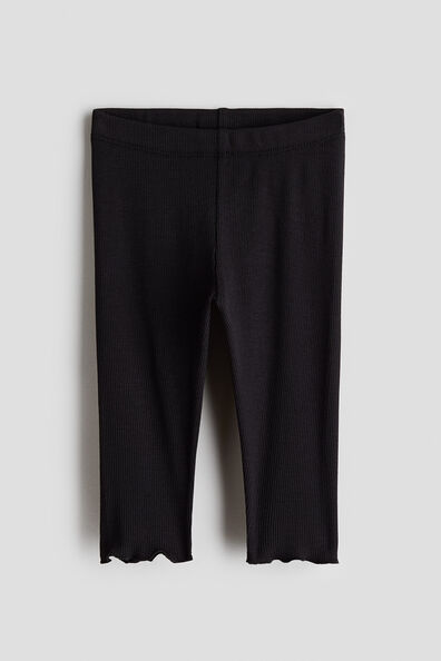 Ribbed cotton leggings