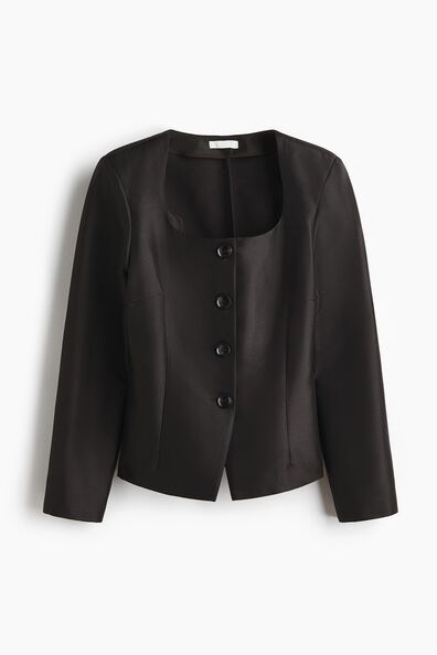 Square-neck blazer