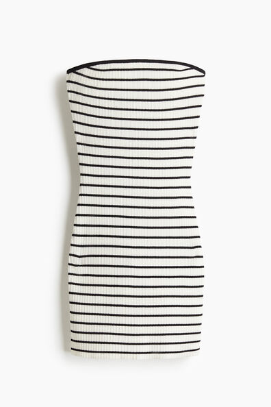 Rib-knit bandeau dress