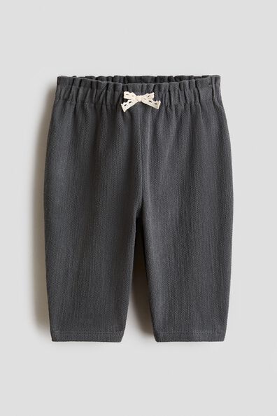 Textured cotton trousers