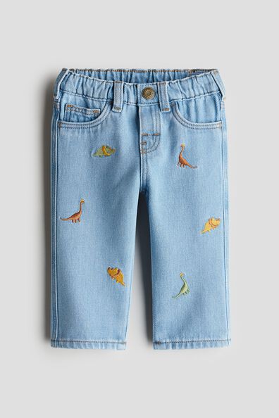 Embroidery-detail jeans