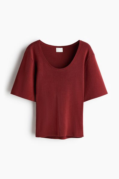 Fine-knit T-shirt