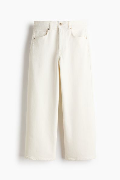 Wide High Waist Ankle Jeans