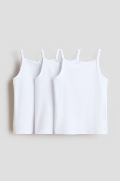 3-pack cotton strappy tops