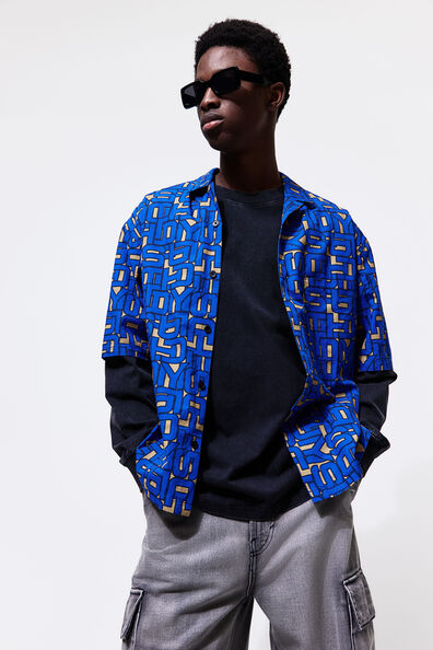 Oversized Fit Patterned resort shirt