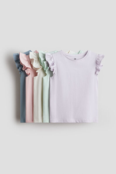5-pack flutter-sleeved tops