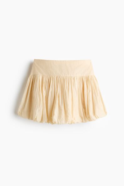 Cupro-blend bubble-hem skirt