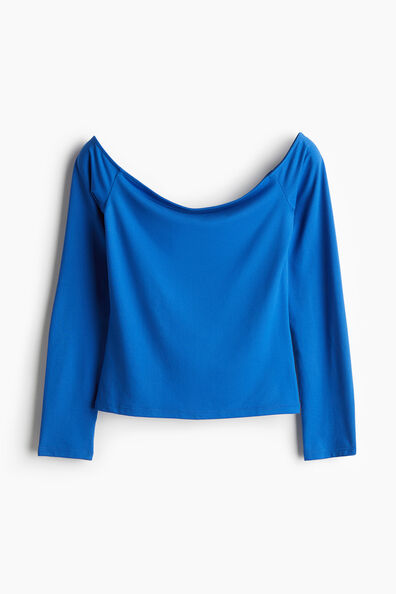 Off-the-shoulder jersey top