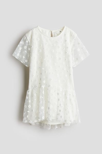 Embroidered-detail dress