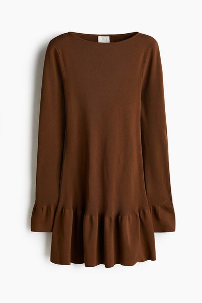 Rib-knit dress