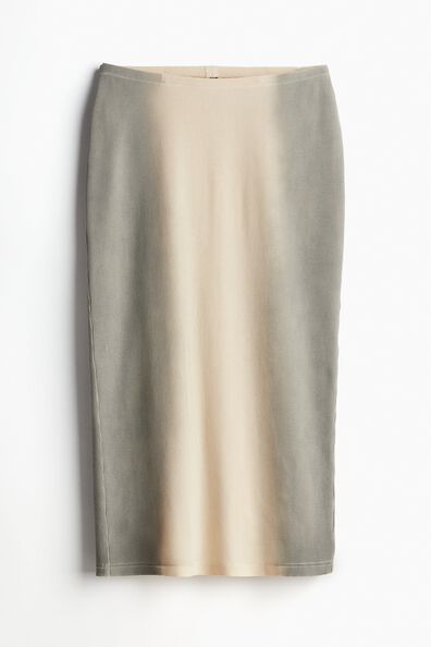 Ribbed pencil skirt