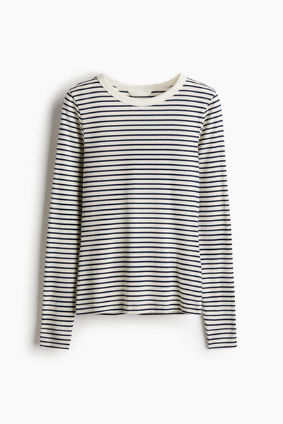 Ribbed jersey top