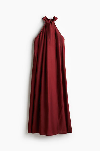 Maxi halterneck dress