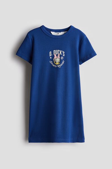 Ribbed cotton jersey dress