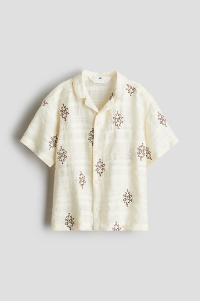 Embroidered resort shirt