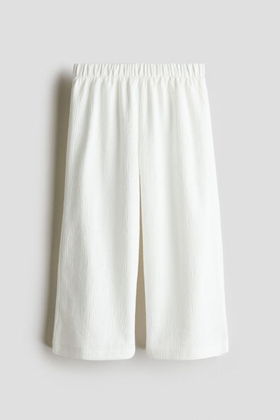 Wide leg jersey trousers
