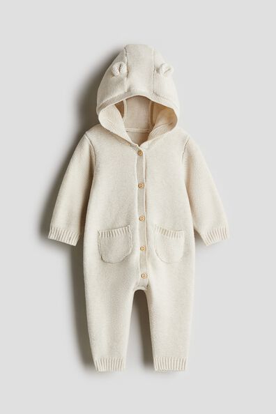 Cotton-knit romper suit