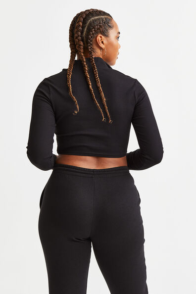 Zip-top cropped top
