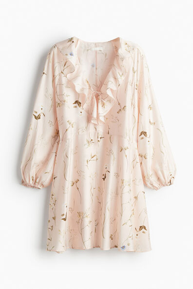 Flounce-trimmed dress