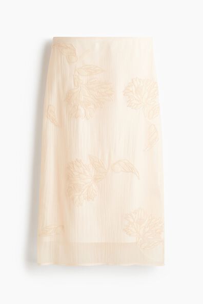 Bead-embroidered skirt