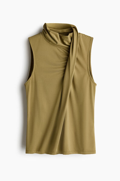 Draped jersey top