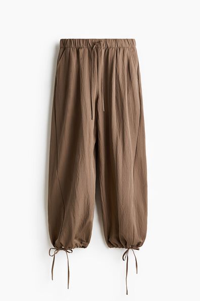 Tie-detail balloon trousers