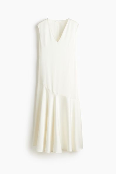 V-neck satin dress