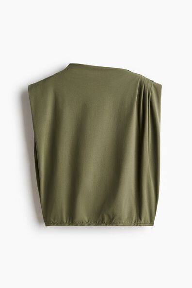 Pleated cotton top