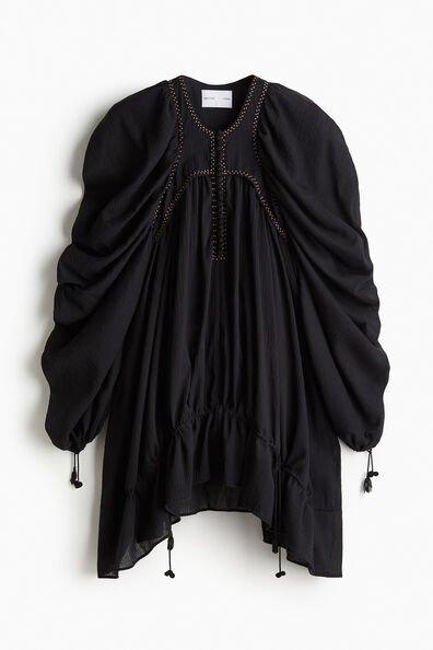 Crinkled cotton dress