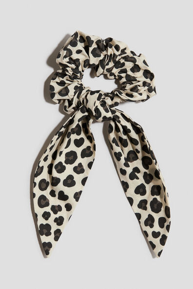 Patterned cotton scrunchie
