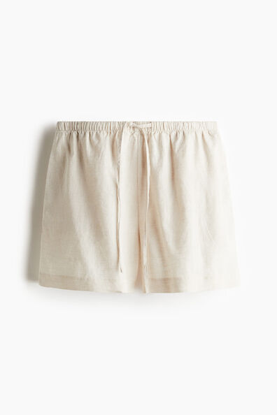 Linen drawstring shorts
