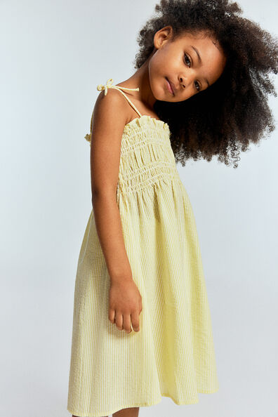 Smocked-top dress