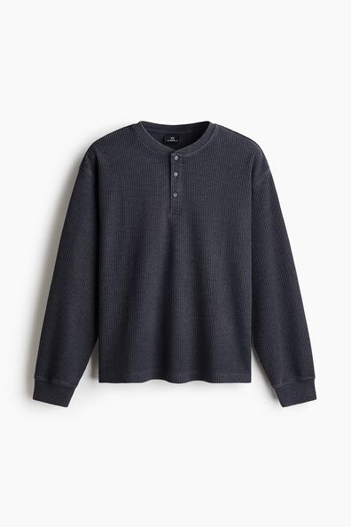 Regular Fit Waffled henley top