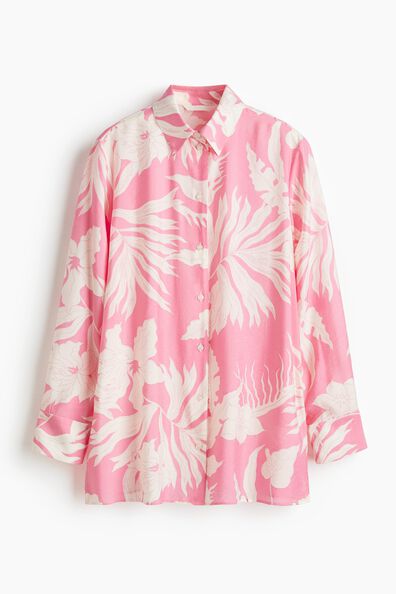 Patterned oversized shirt