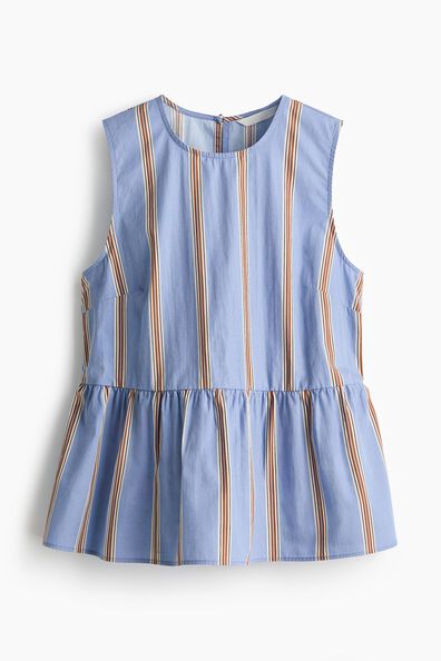 Sleeveless peplum blouse