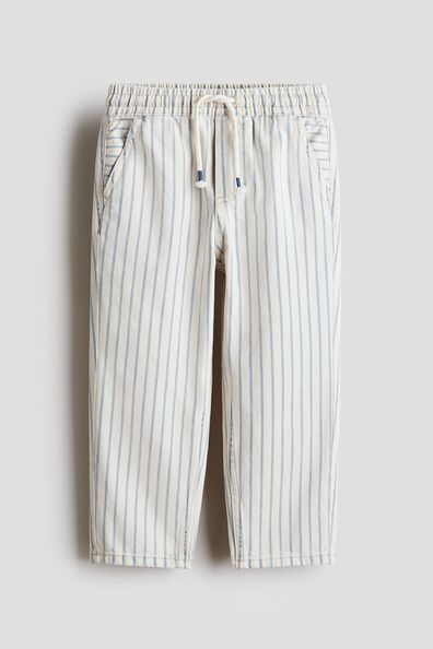 Twill pull-on trousers