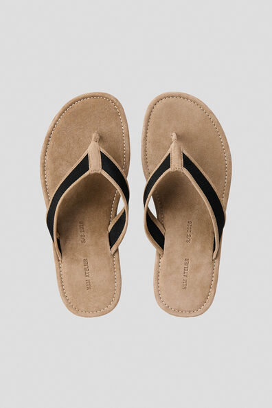 Suede flip-flops