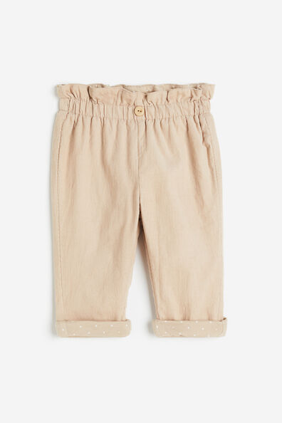 Lined corduroy trousers