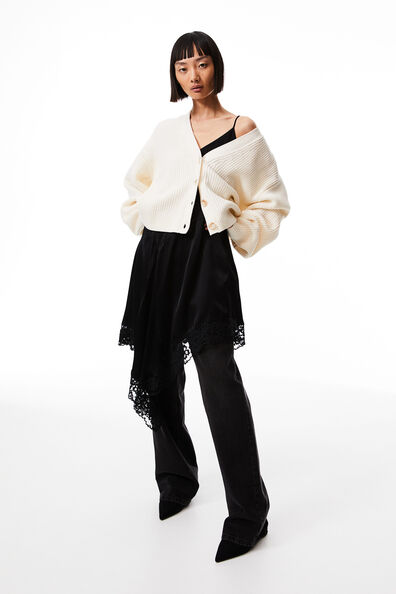 Rib-knit cardigan