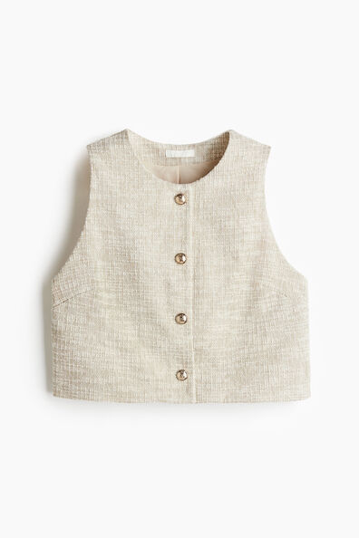 Bouclé jersey waistcoat