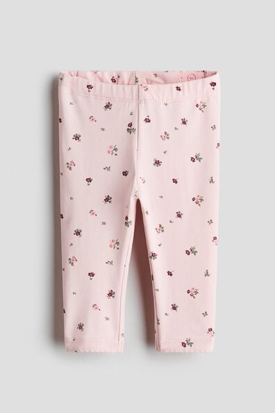 Printed cotton leggings