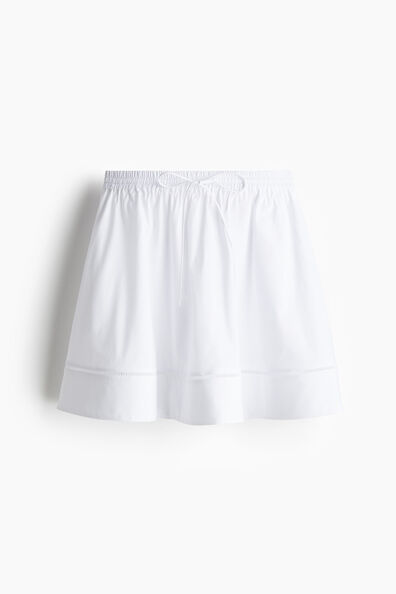 Flared poplin skirt