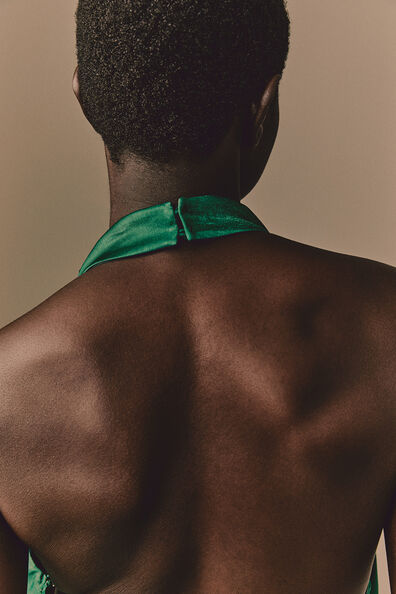 Satin halterneck top