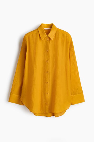Oversized crinkled shirt